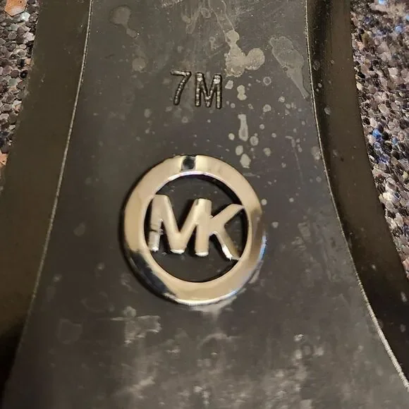 Michael Michael Kors "Claire" Gunmetal Glitter Encrusted Pumps Sz.7 Ret $130 - Picture 8 of 8